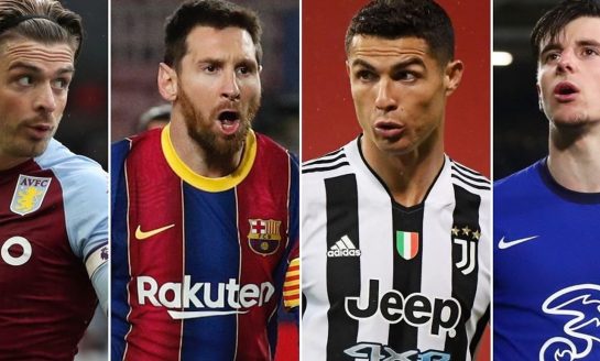 Messi, Ronaldo, Grealish: The 40 highest-rated players in 2020/21